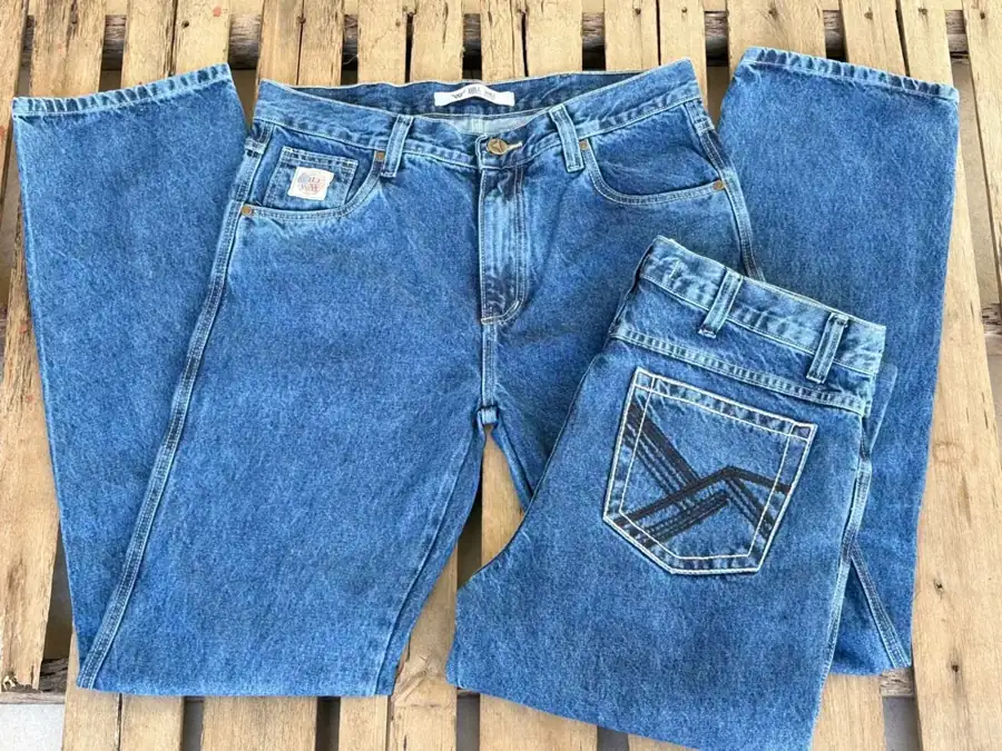 Calça Jeans Bill Way Clara Bordado Grafite