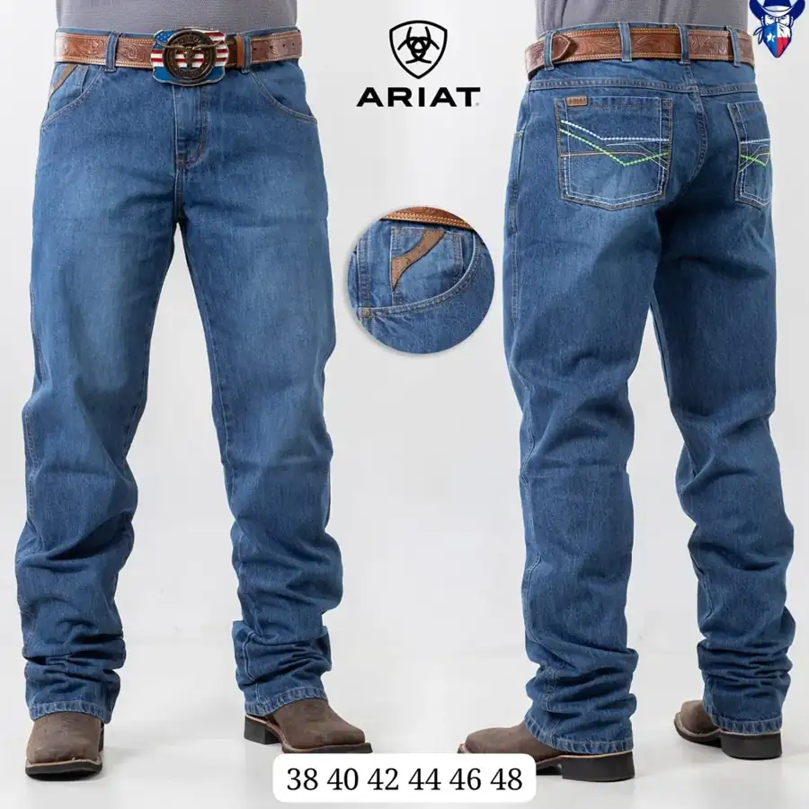 Calça Jeans Ariat Clara com Bordado Verde